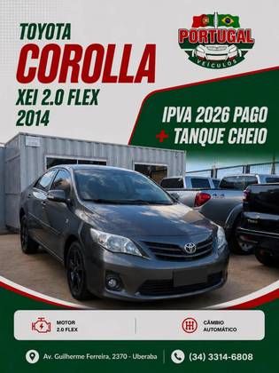 TOYOTA COROLLA 2.0 XEI 16V FLEX 4P AUTOMÁTICO TOYOTA COROLLA 2.0 XEI 16V FLEX 4P AUTOMÁTICO
